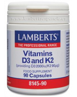 Vitamina D3 2000Ui+K2 90Mcg 90Cap. Lamberts
